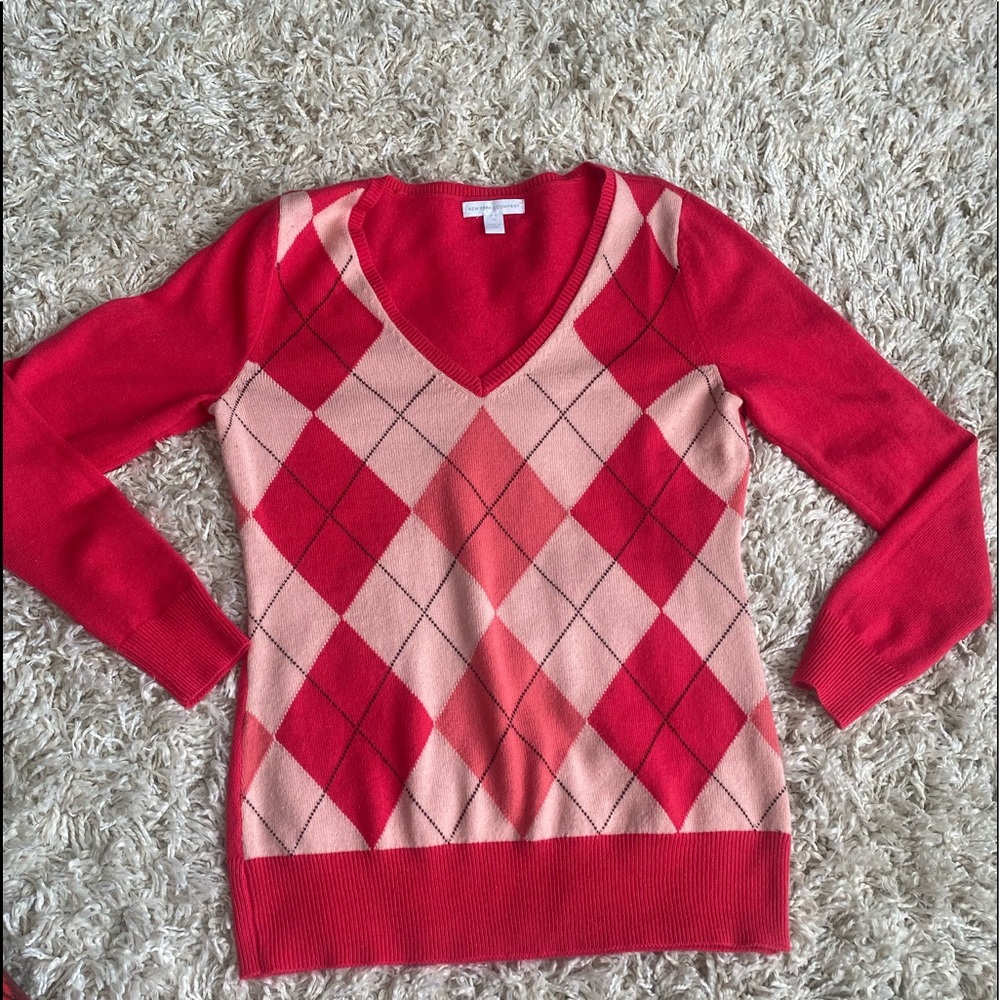 New York and Company Plaid Sweater Size: XS